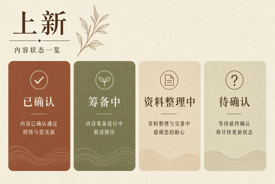 上新信息状态导览